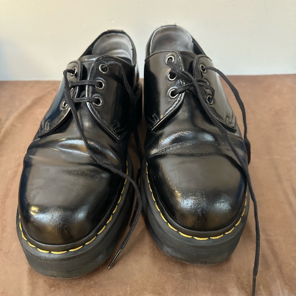 Dr Martens 1401 quad 3 eye lace up shoes M9 W10 black